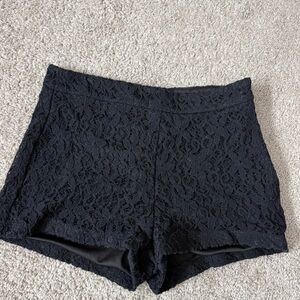 Black Lace Shorts